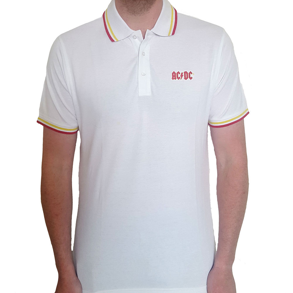 AC/DC Unisex Polo Shirt: Classic Logo (Medium)