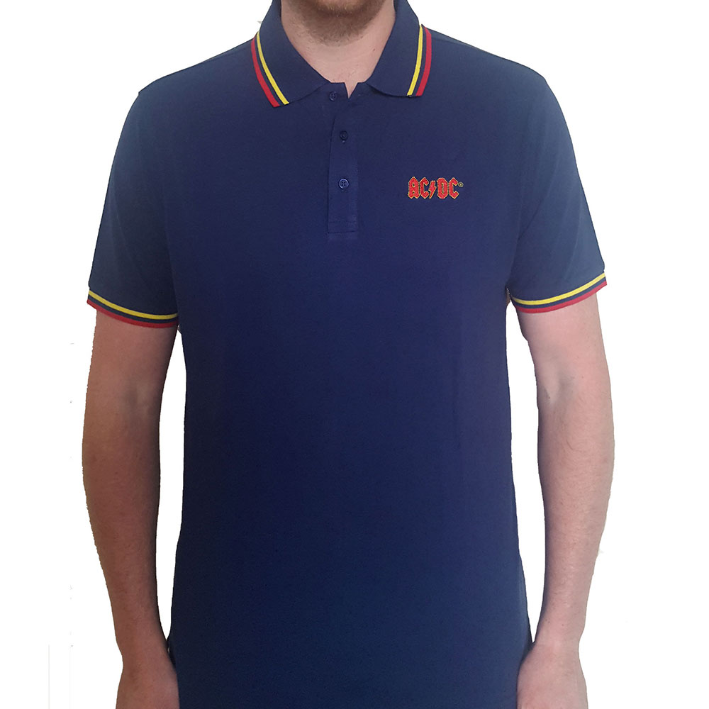 AC/DC Unisex Polo Shirt: Classic Logo (Medium)