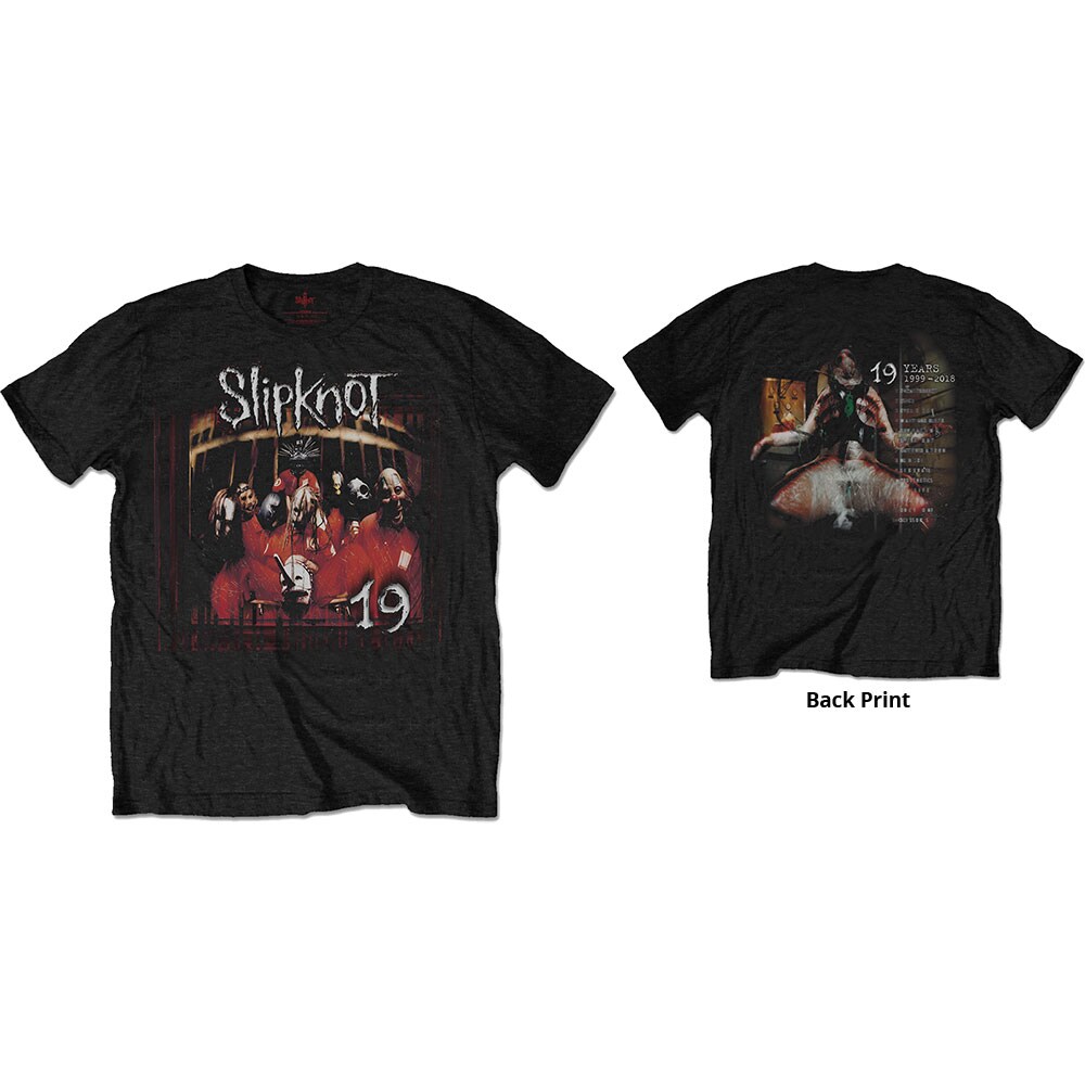 Slipknot Unisex T-Shirt: Debut Album 19 Years (Back Print) (Small)