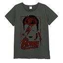David Bowie: Aladdin Sane Amplified Vintage Charcoal Medium T Shirt