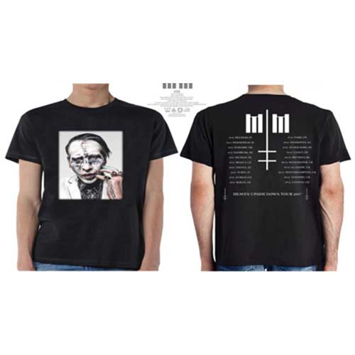 Marilyn Manson Unisex T-Shirt: Heaven Upside Down Tour (Winter 2017) (Back Print/Ex Tour) (Small) - 2