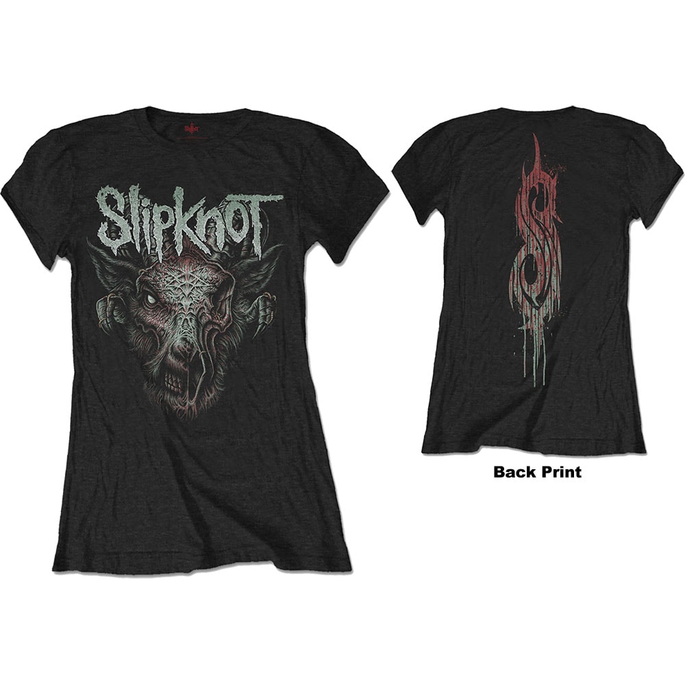 Slipknot Ladies T-Shirt: Infected Goat (Back Print) (X-Large)