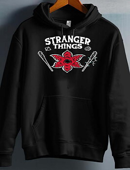 Stranger Things Netflix kids hoodie boy: "Bad Stranger" - black - size 9-10 years