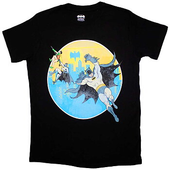 DC Comics Unisex T-Shirt: Batman Bat Leap (Medium)