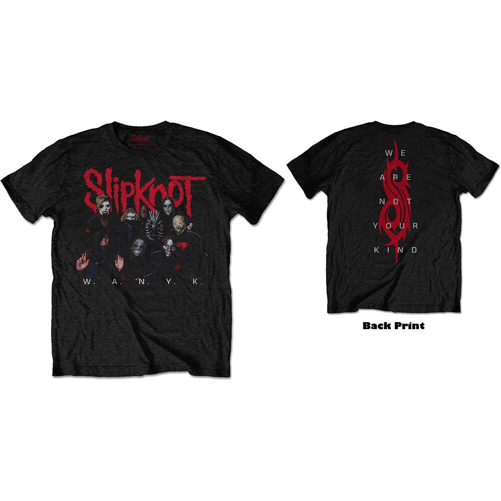 Slipknot Unisex T-Shirt: WANYK Logo (Back Print) (Large)