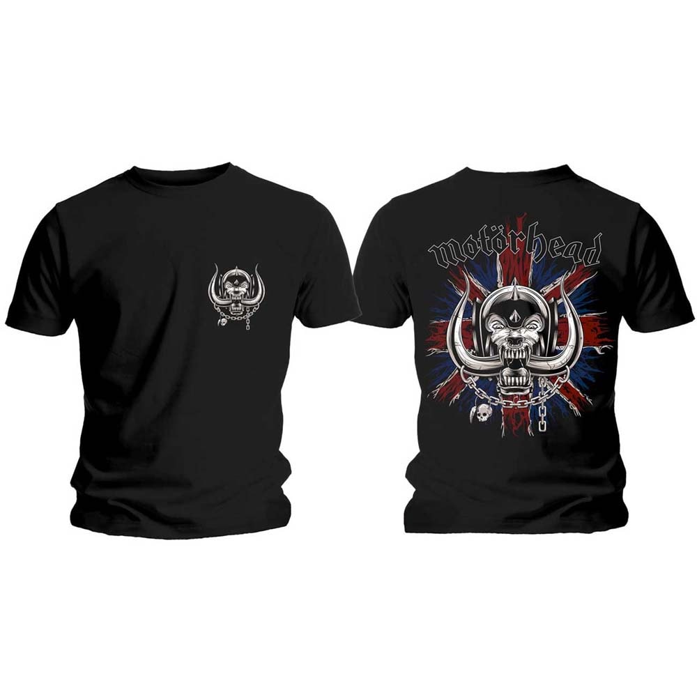 Motorhead Unisex T-Shirt: British War Pig & Logo (Back Print) (Small) - 2