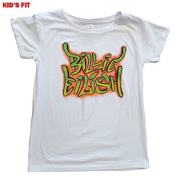 Billie Eilish Kids Girls T-Shirt: Graffiti (Skinny Fit) (5-6 Years)