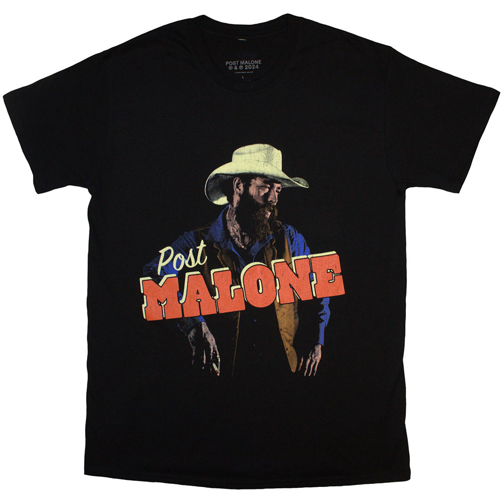 Post Malone Unisex T-Shirt: Cowboy (Black) (Medium)