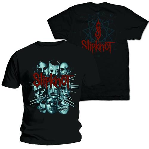 Slipknot Unisex T-Shirt: Masks 2 (Back Print) (Medium) - 2