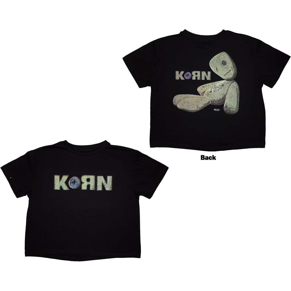 Korn Ladies Crop Top: Doll Issues (Back Print) (Small)