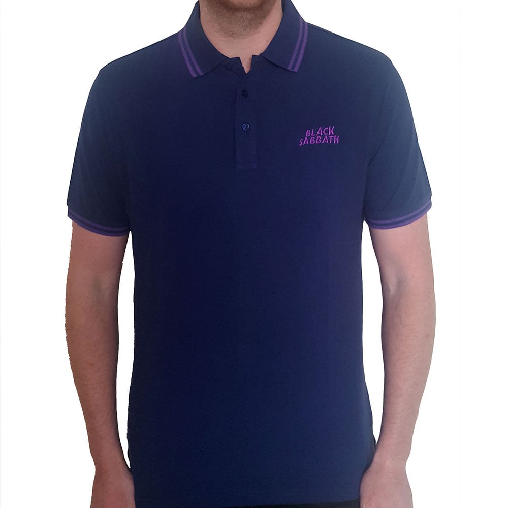 Black Sabbath Unisex Polo Shirt: Wavy Logo (Small)