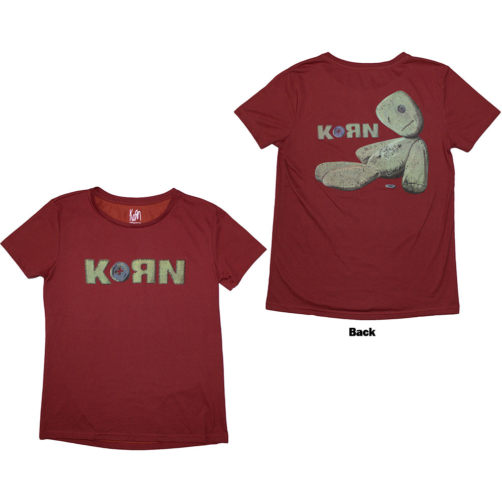 Korn Ladies T-Shirt: Doll Issues (Back Print) (Large)