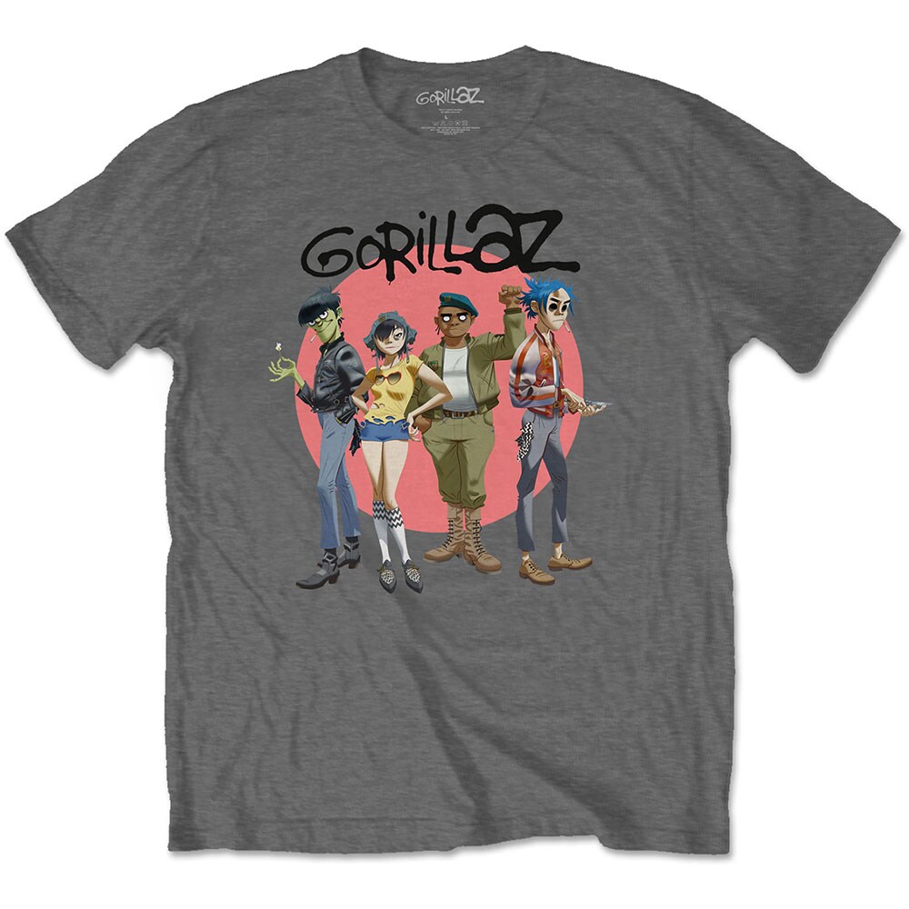 Gorillaz Unisex T-Shirt: Group Circle Rise (Medium)