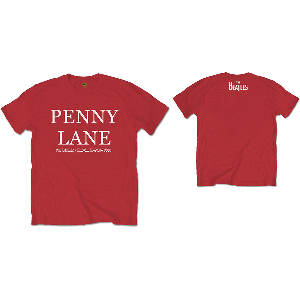 The Beatles Unisex T-Shirt: Penny Lane (Back Print) (Medium)