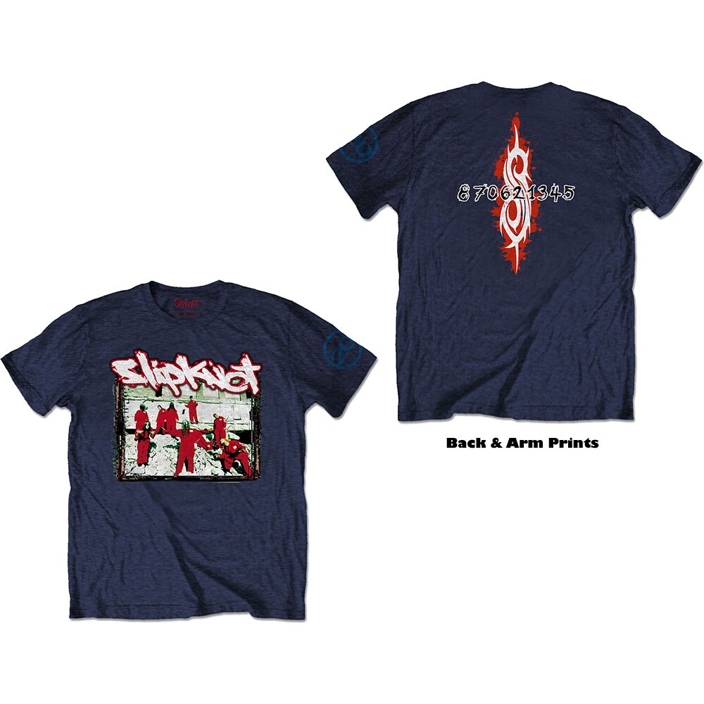 Slipknot Unisex T-Shirt: 20th Anniversary - Red Jump Suits (Back Print) (Small)