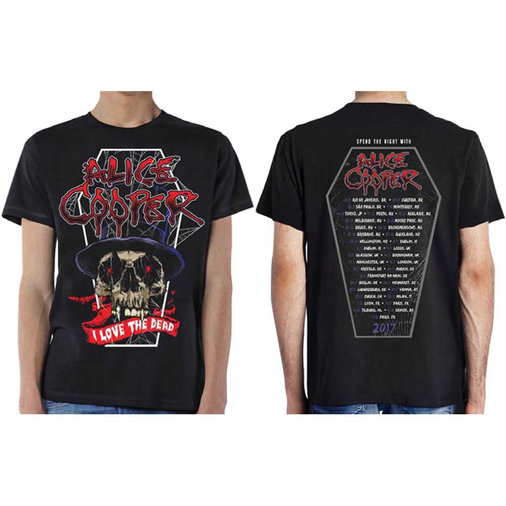 Alice Cooper Unisex T-Shirt: Love The Dead (Dec 2017) (Back Print/Ex Tour) (Medium)