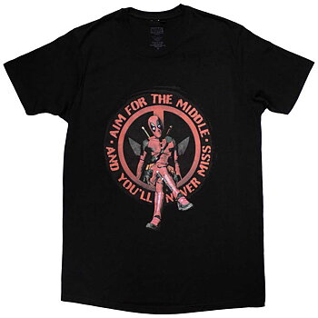 Marvel Comics Unisex T-Shirt: Deadpool Aim Middle (X-Large)