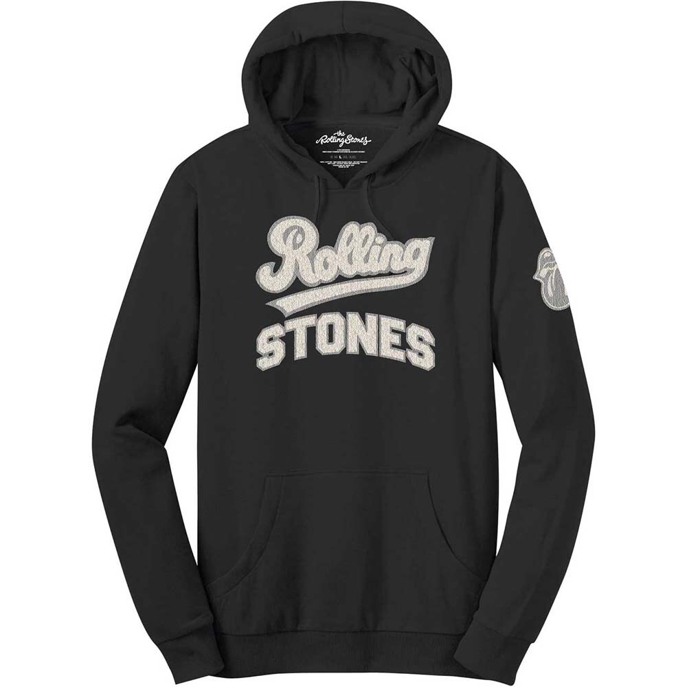 The Rolling Stones Unisex Pullover Hoodie: Team Logo & Tongue (Applique) (X-Large)