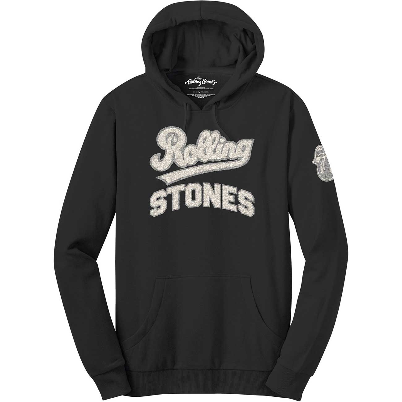 The Rolling Stones Unisex Pullover Hoodie: Team Logo & Tongue (Applique) (X-Large) - 2