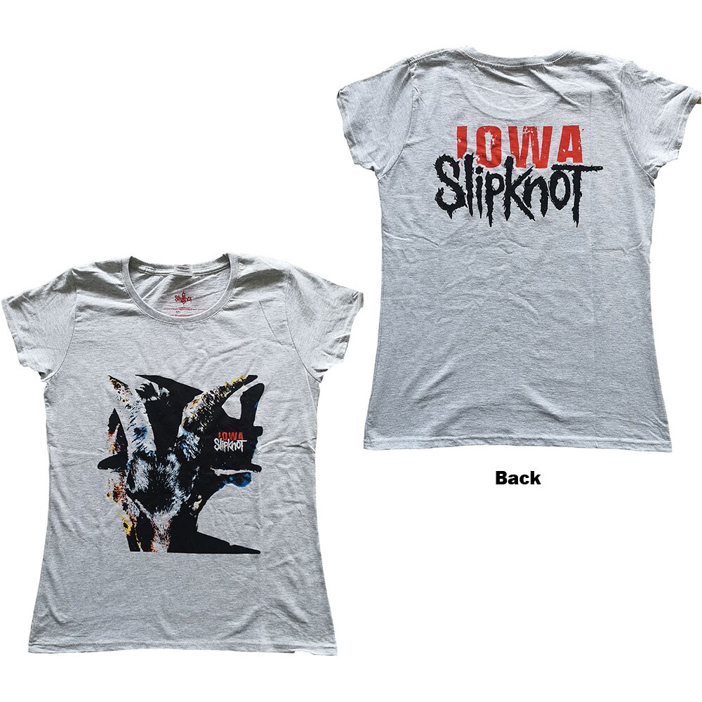 Slipknot Ladies T-Shirt: Iowa Goat Shadow (Back Print) (Large)