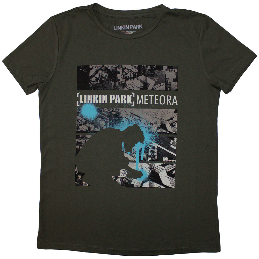 Linkin Park Ladies T-Shirt: Meteora Drip Collage (Large)