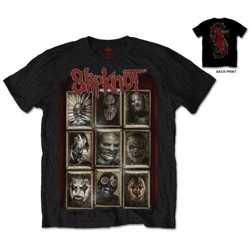 Slipknot Unisex T-Shirt: New Masks (Back Print) (Large) - 2