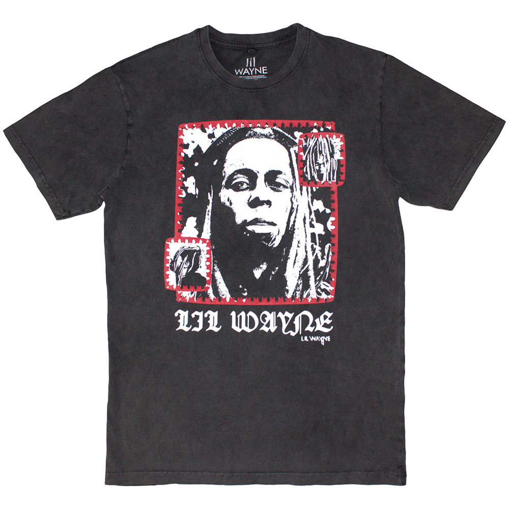 Lil Wayne Unisex Stone Wash T-Shirt: Mono Photo (XX-Large)