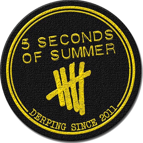 5 Seconds of Summer Standard Patch: Derping Stamp - 2