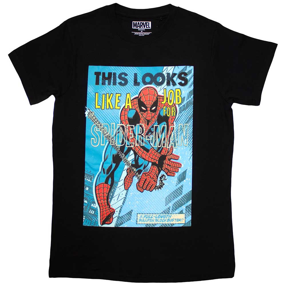 Marvel Comics Unisex T-Shirt: Looks Like A Job For Spiderman (Medium)