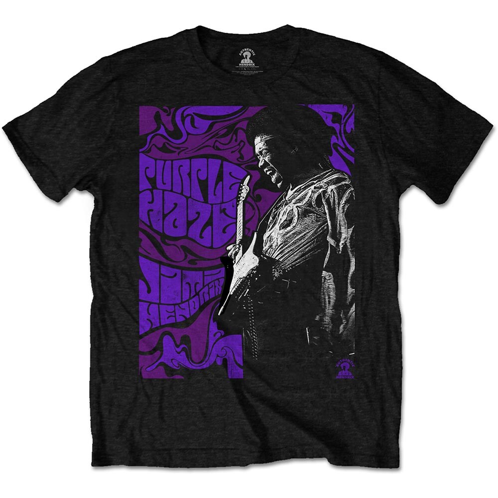 Jimi Hendrix Unisex T-Shirt: Purple Haze (Large) - 2