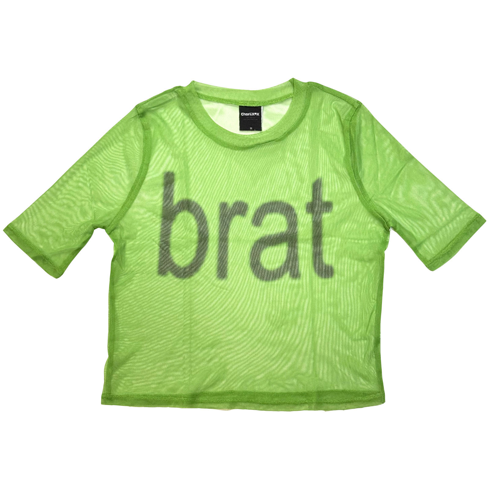 Charli XCX Mesh-Crop-Top Til Kvinder: Brat (Grøn) - 2