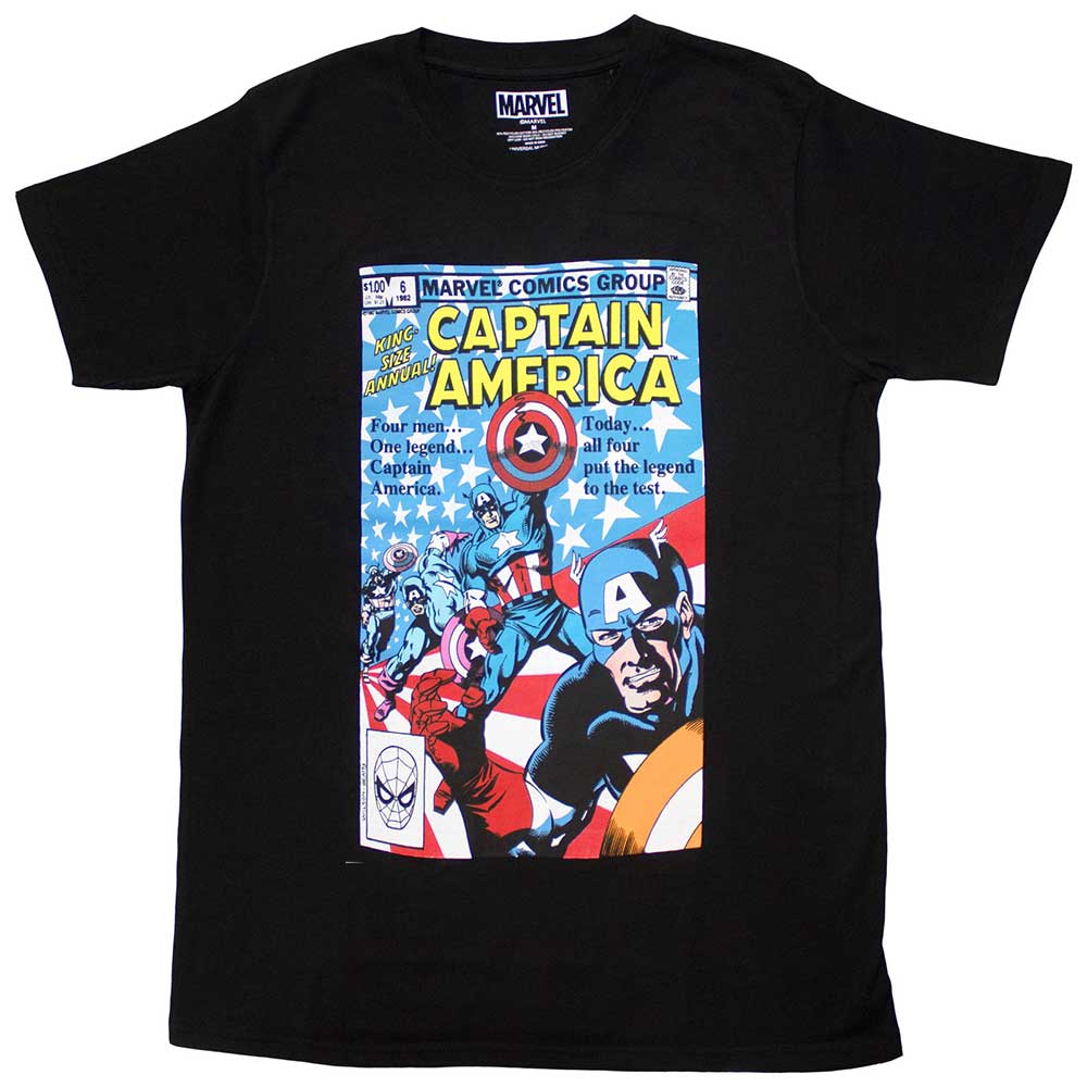 Marvel Comics Unisex T-Shirt: Many Captain Americas Comic Cover (Medium)