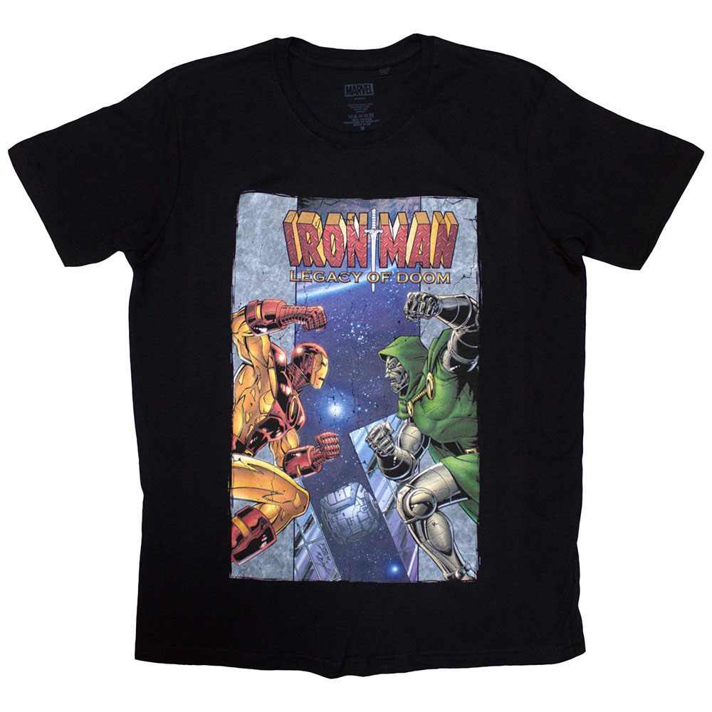 Marvel Comics Unisex T-Shirt: Iron Man vs Dr Doom (XX-Large)