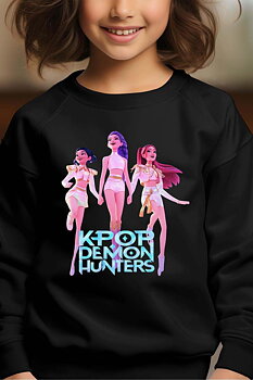 Huntrix Kpop Demon Hunters Barn Sweatshirt - Dancing - Svart - Unisex