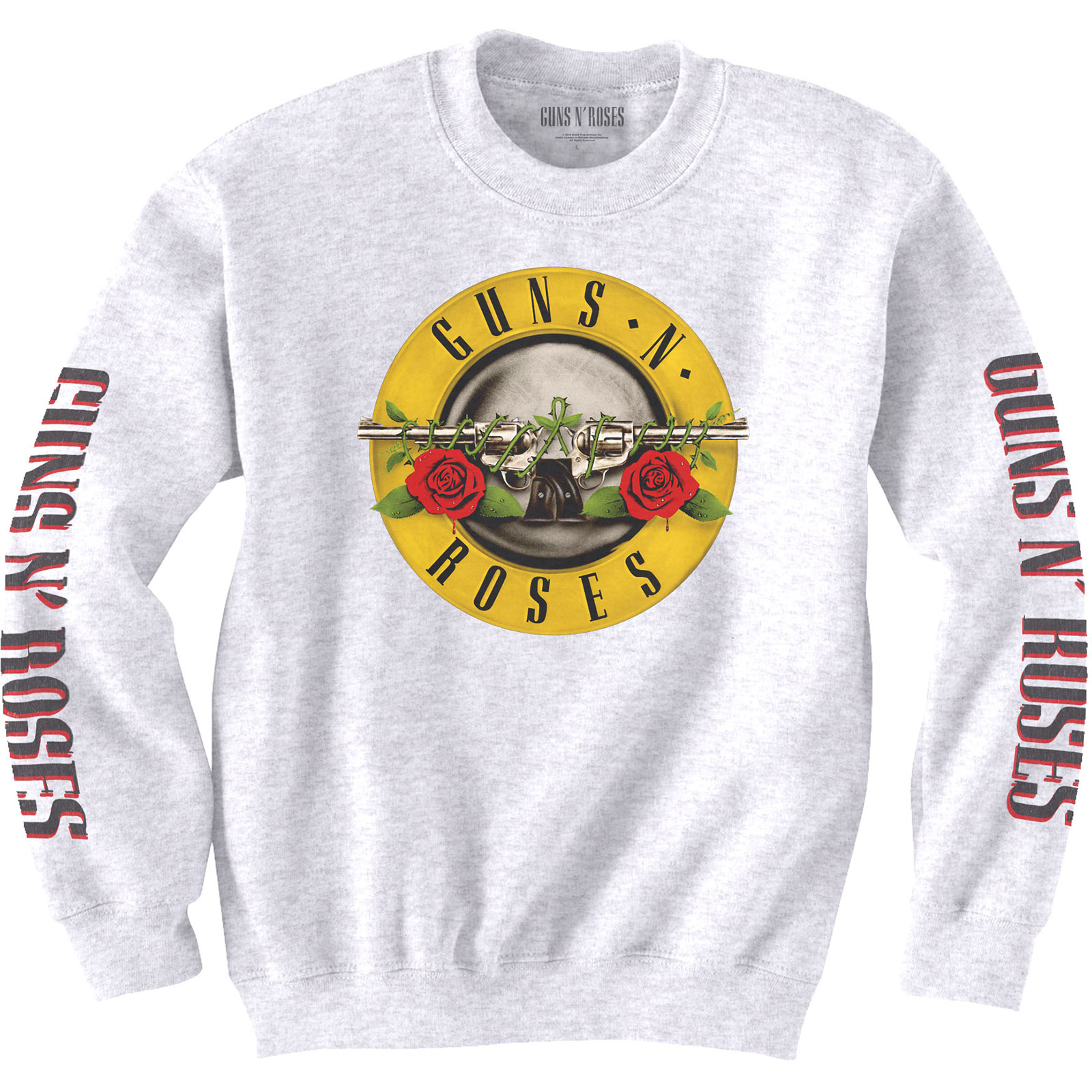 Guns N' Roses Unisex Sweatshirt: Classic Text & Logos (Arm Prints) (Large) - 2