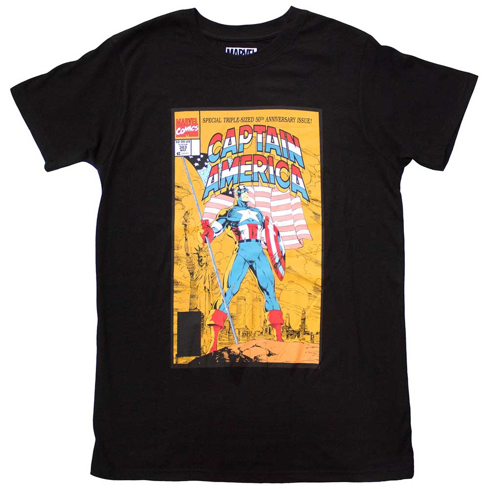 Marvel Comics Unisex T-Shirt: Captain America 50th Comic Cover (XX-Large)