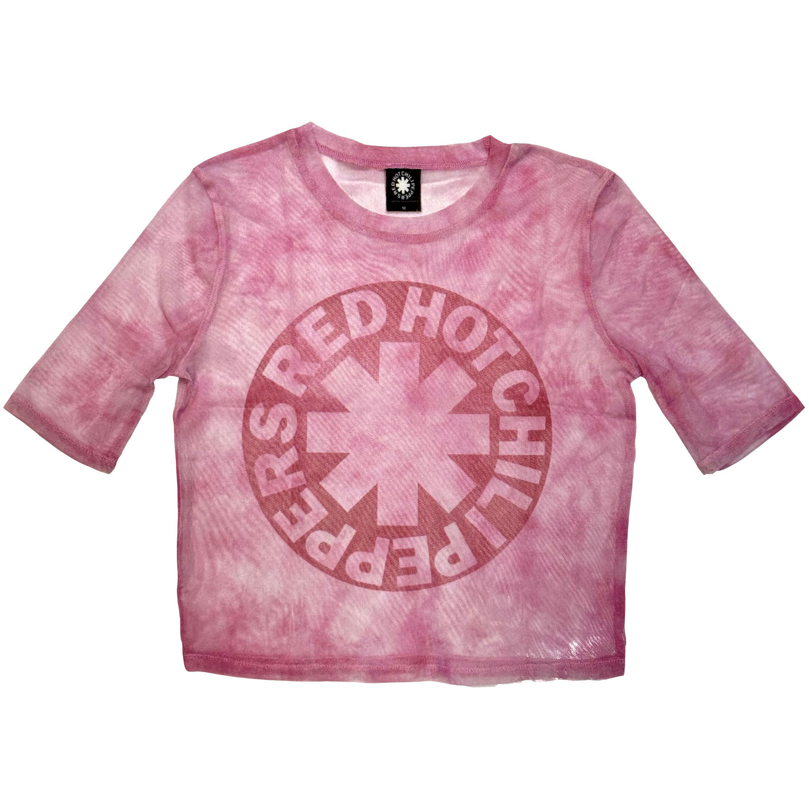 Red Hot Chili Peppers Mesh-Crop-Top For Damer: Asterisk Circle (Rosa) - 2