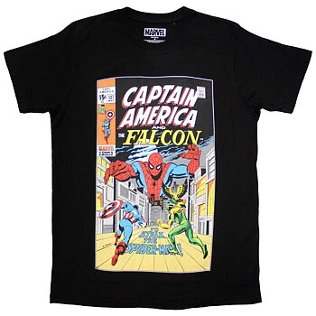 Marvel Comics Unisex T-Shirt: Captain America & Falcon Comic Cover (Small)