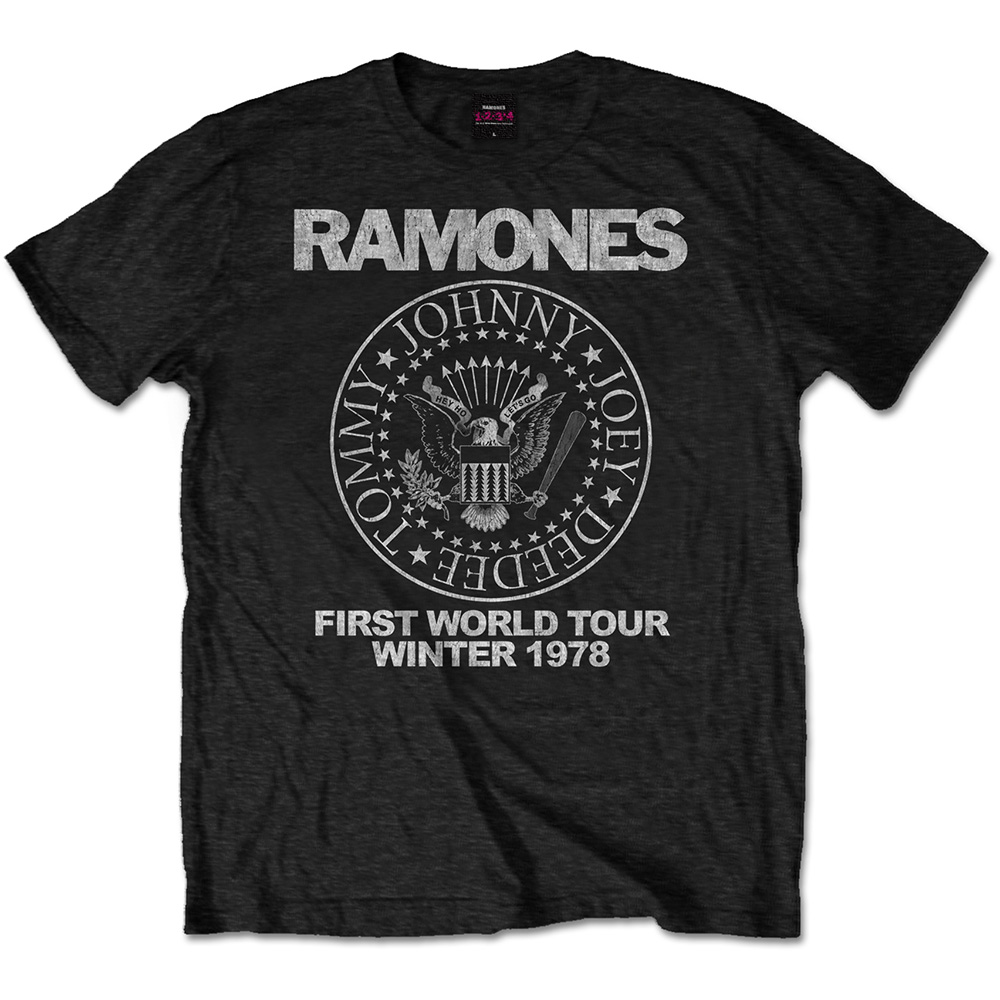 Ramones Unisex T-Shirt: First World Tour 1978 (Medium)