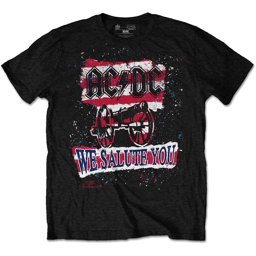 AC/DC Unisex T-Shirt: We Salute You Stripe (Medium) - 2