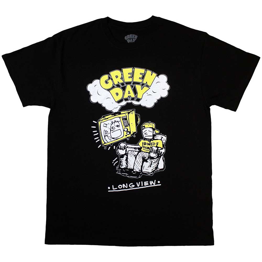 Green Day Unisex T-Shirt: Longview Doodle (Medium)