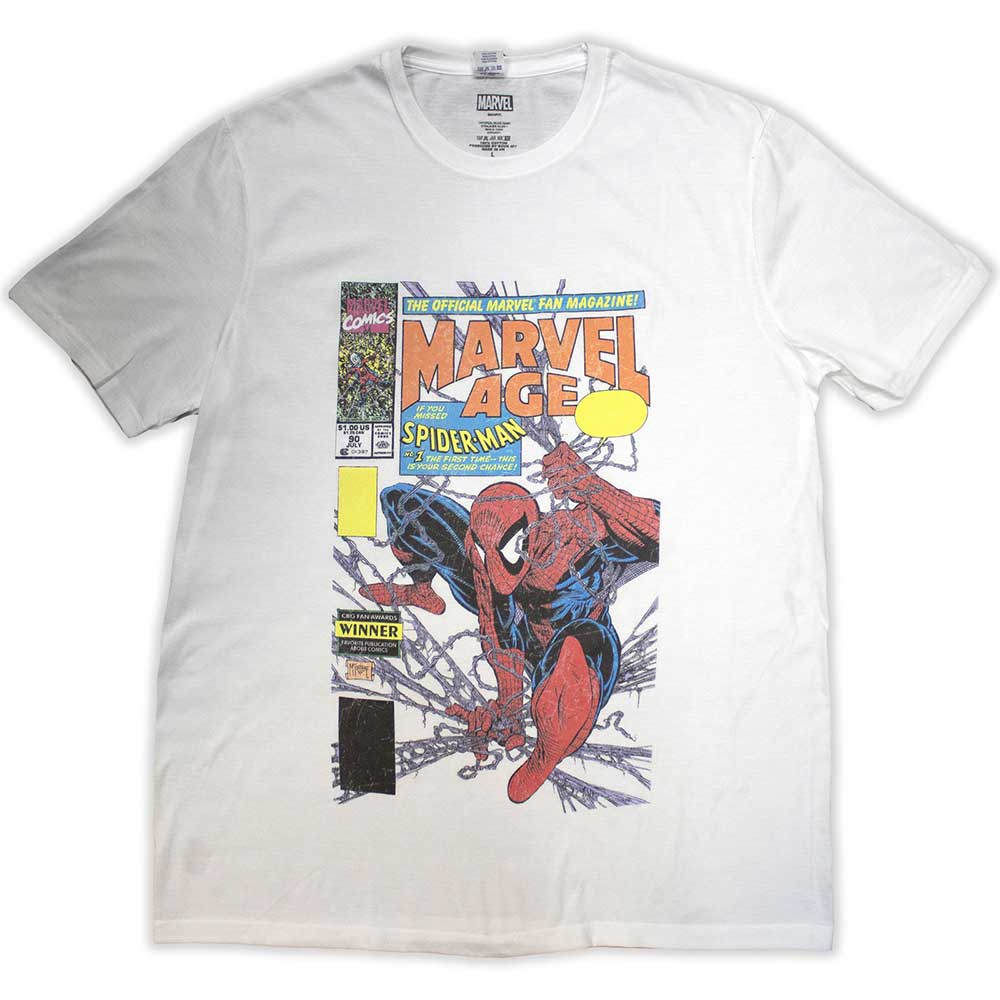 Marvel Comics Unisex T-Shirt: Spider-Man Marvel Age Comic Cover (X-Large)