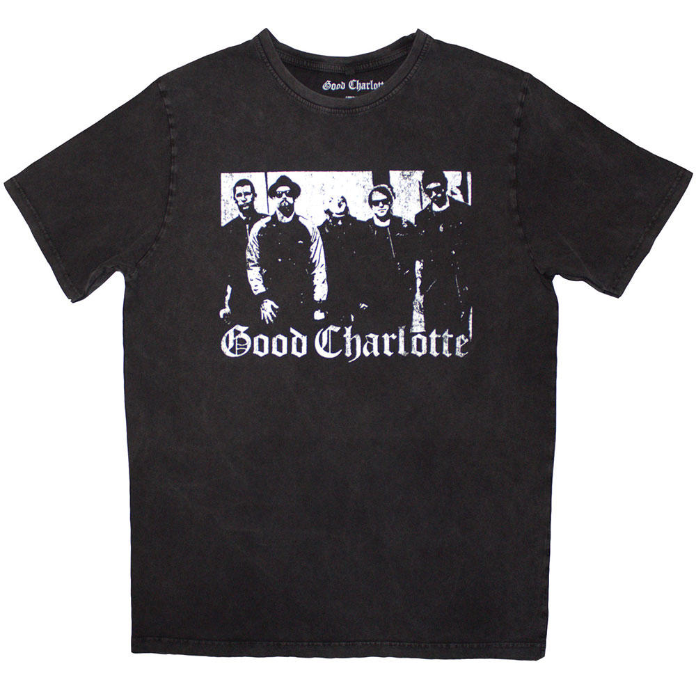 Good Charlotte Unisex Stone Wash T-Shirt: Band Photo (Charcoal Grey) (XX-Large)