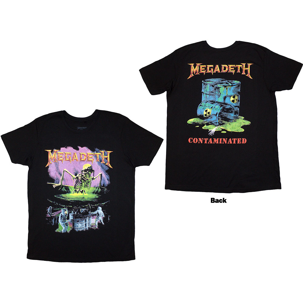 Megadeth Unisex T-Shirt: Contaminated (Back Print) (Medium)