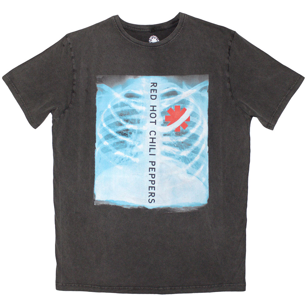 Red Hot Chili Peppers Unisex Stone Wash T-Shirt: X-Ray (Charcoal Grey) (XX-Large)