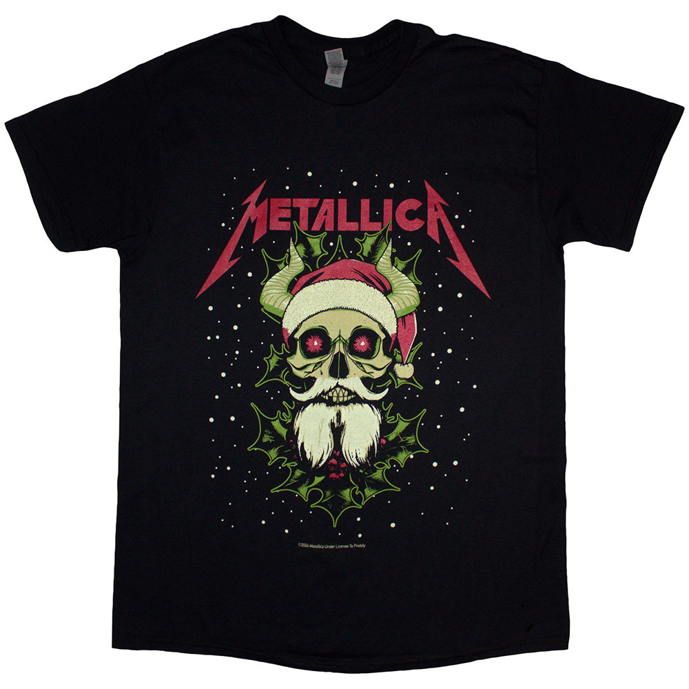 Metallica Unisex T-Shirt: Santa Horns (Small)