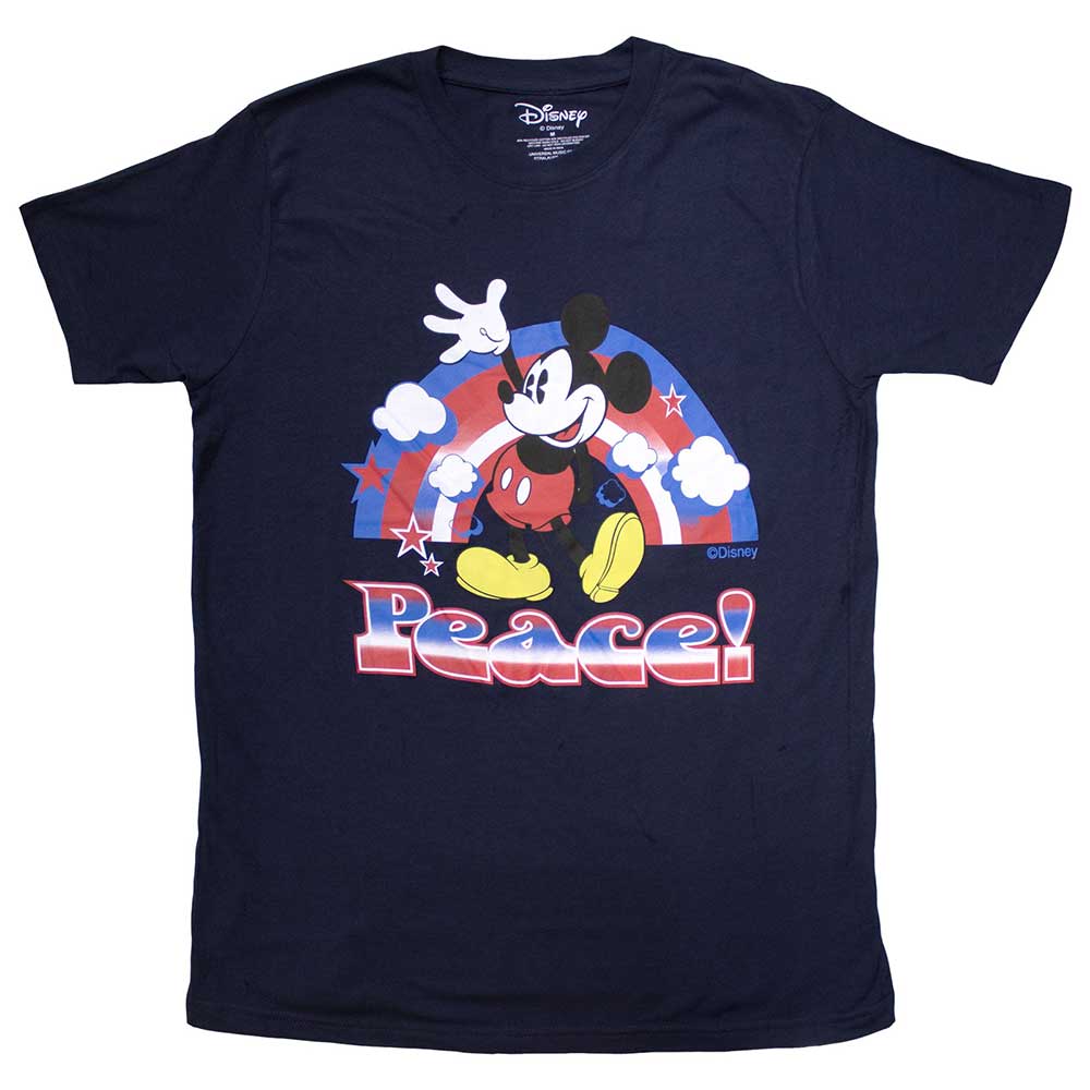 Mickey Mouse Unisex T-Shirt: Peace (Large)