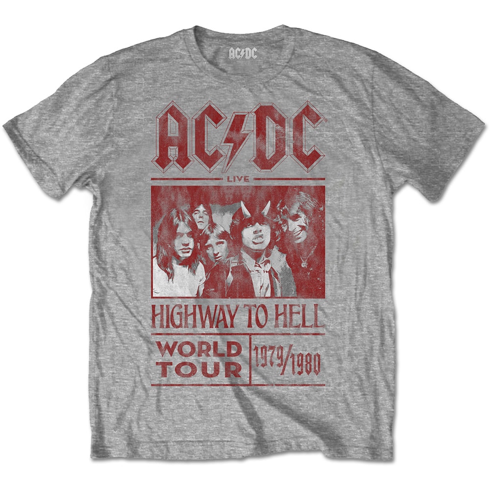 AC/DC Unisex T-Shirt: Highway to Hell World Tour 1979/1980 (Large) - 2