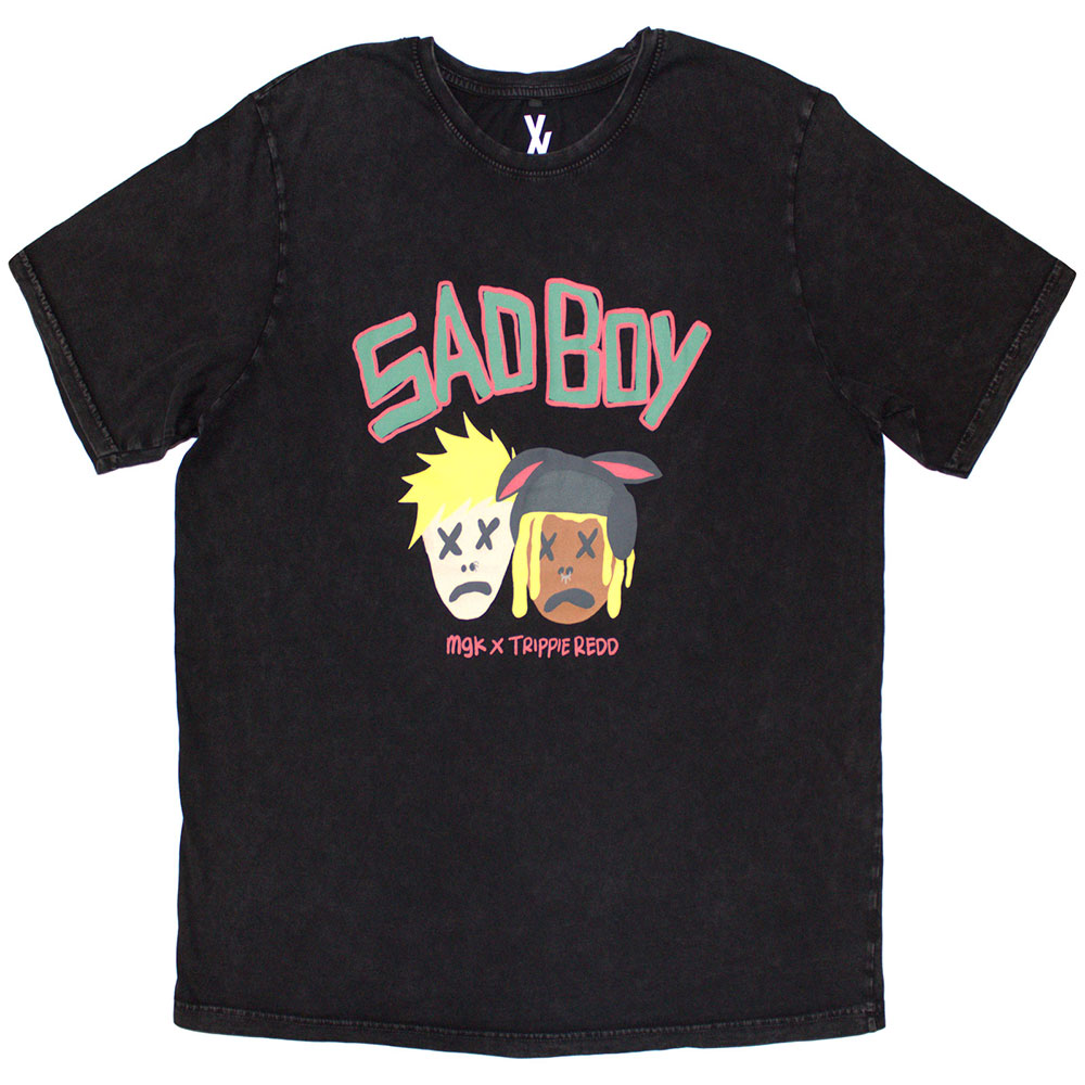 Machine Gun Kelly Unisex Stone Wash T-Shirt: Sad Boy (Medium)