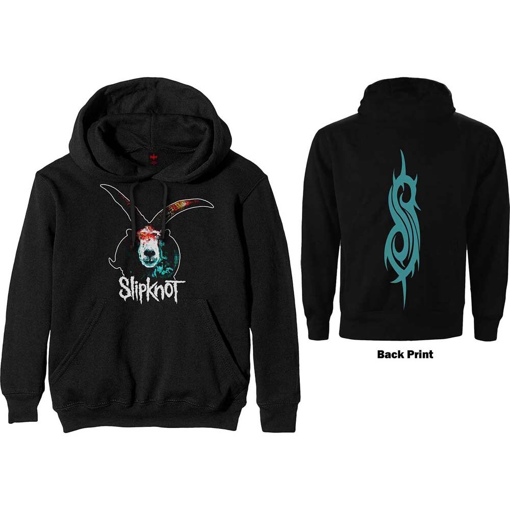 Slipknot Unisex Pullover Hoodie: Graphic Goat (Back Print) (Small)
